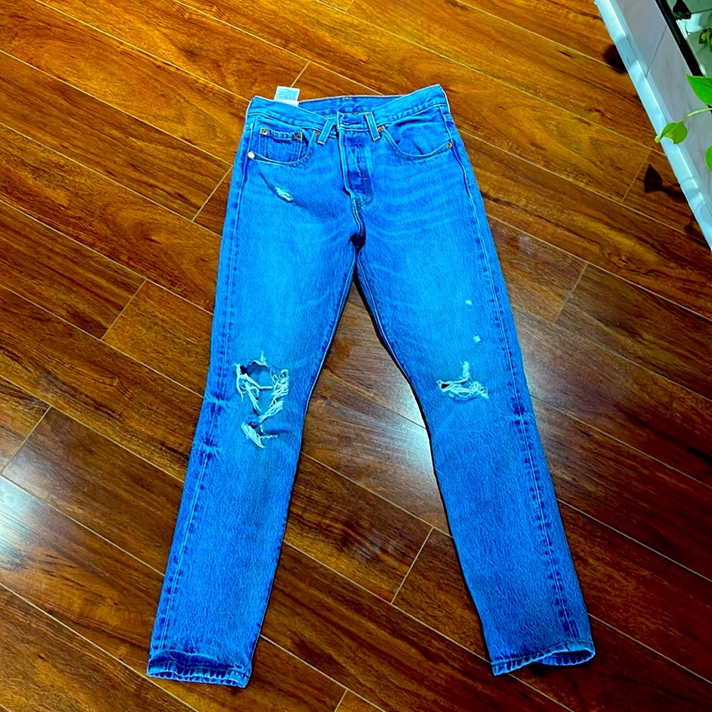 Levi jeans 501 skinny 100% cotton no stretch size 27